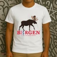 Norway Elk Troll Myths Flag Mountain Travel T-Shirt thumb 3