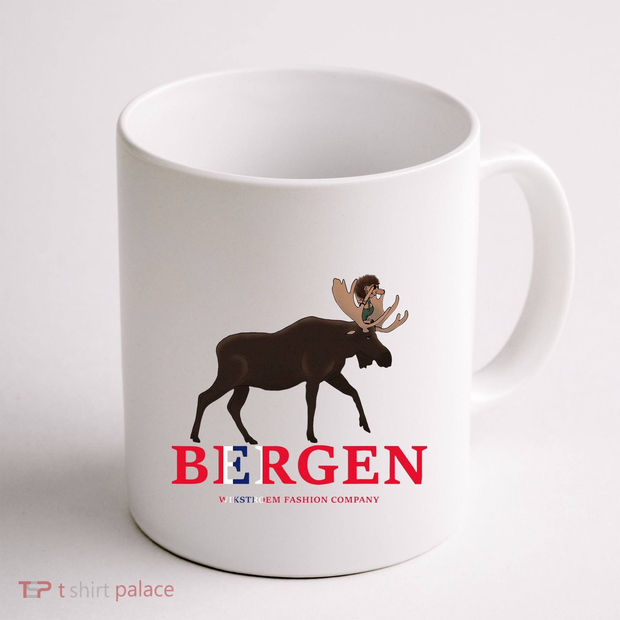 Norway Elk Troll Myths Flag Mountain Travel Coffee Mug