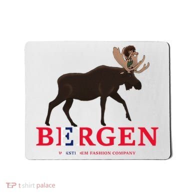 Norway Elk Troll Myths Flag Mountain Travel Mousepad