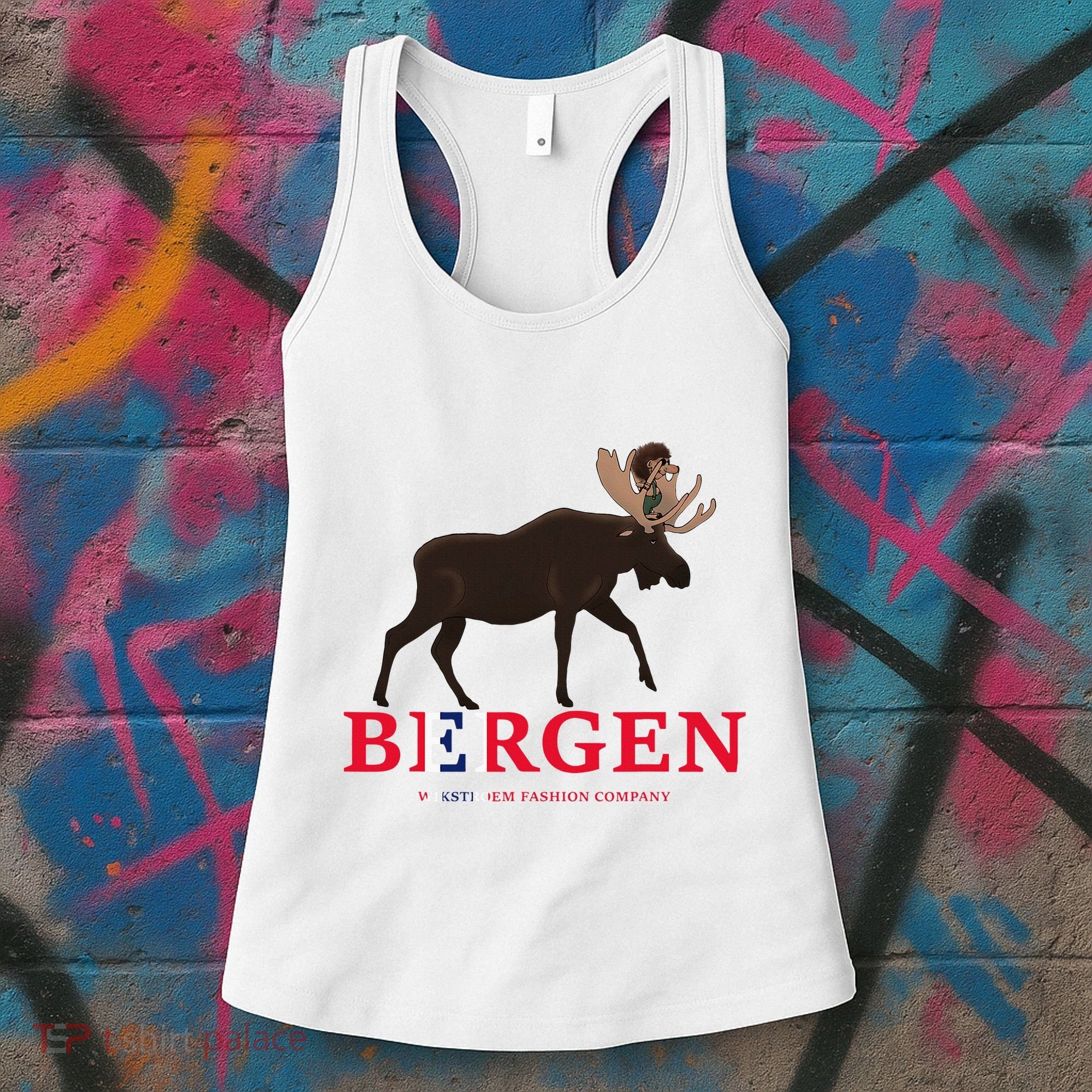 Norway Elk Troll Myths Flag Mountain Travel Women's Tank Top