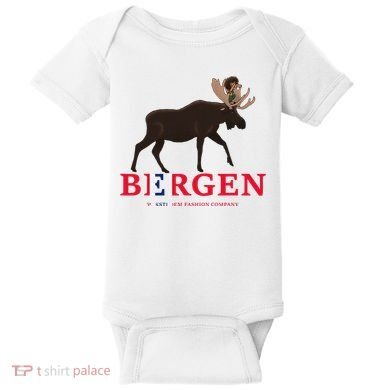 Norway Elk Troll Myths Flag Mountain Travel Baby Bodysuit