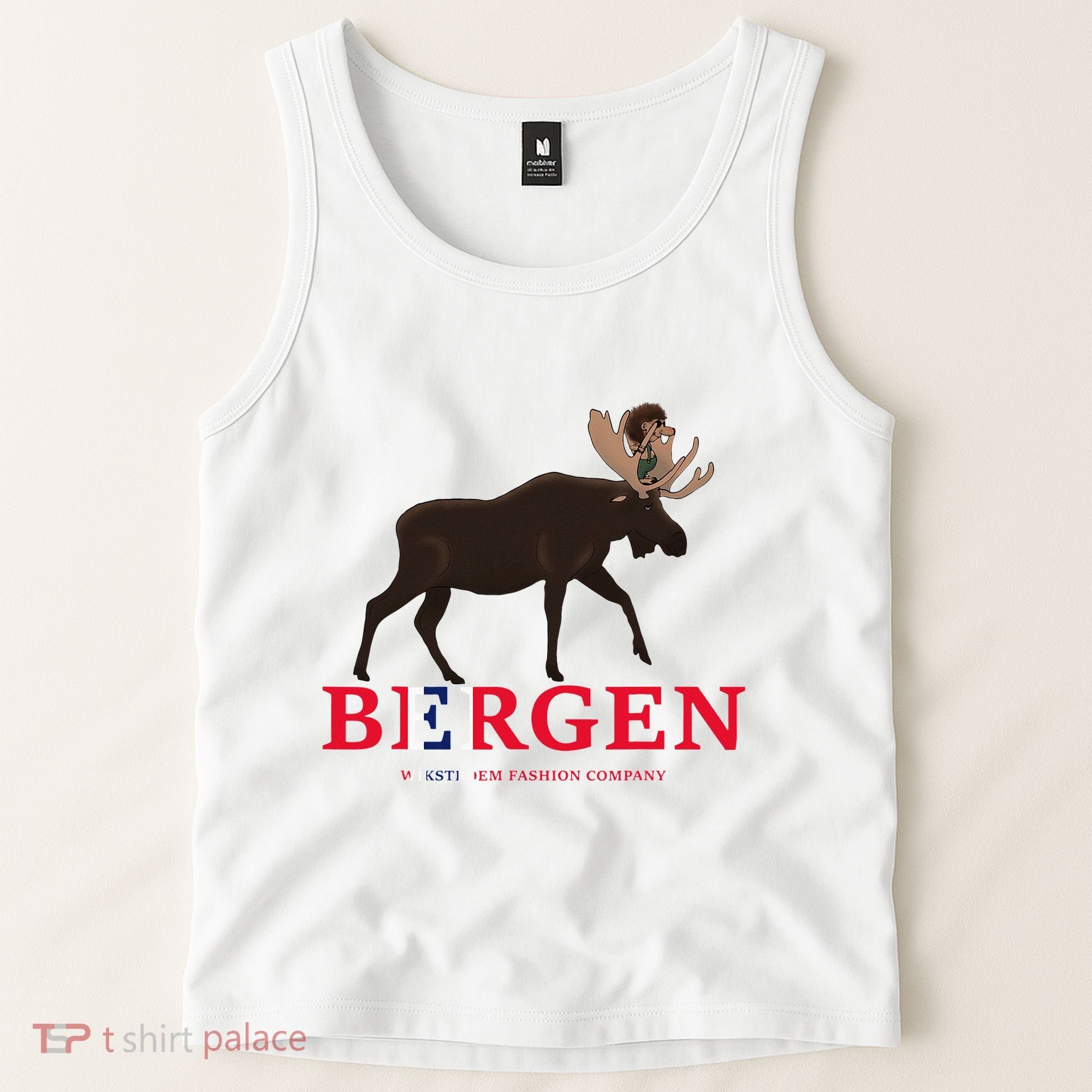 Norway Elk Troll Myths Flag Mountain Travel Tank Top