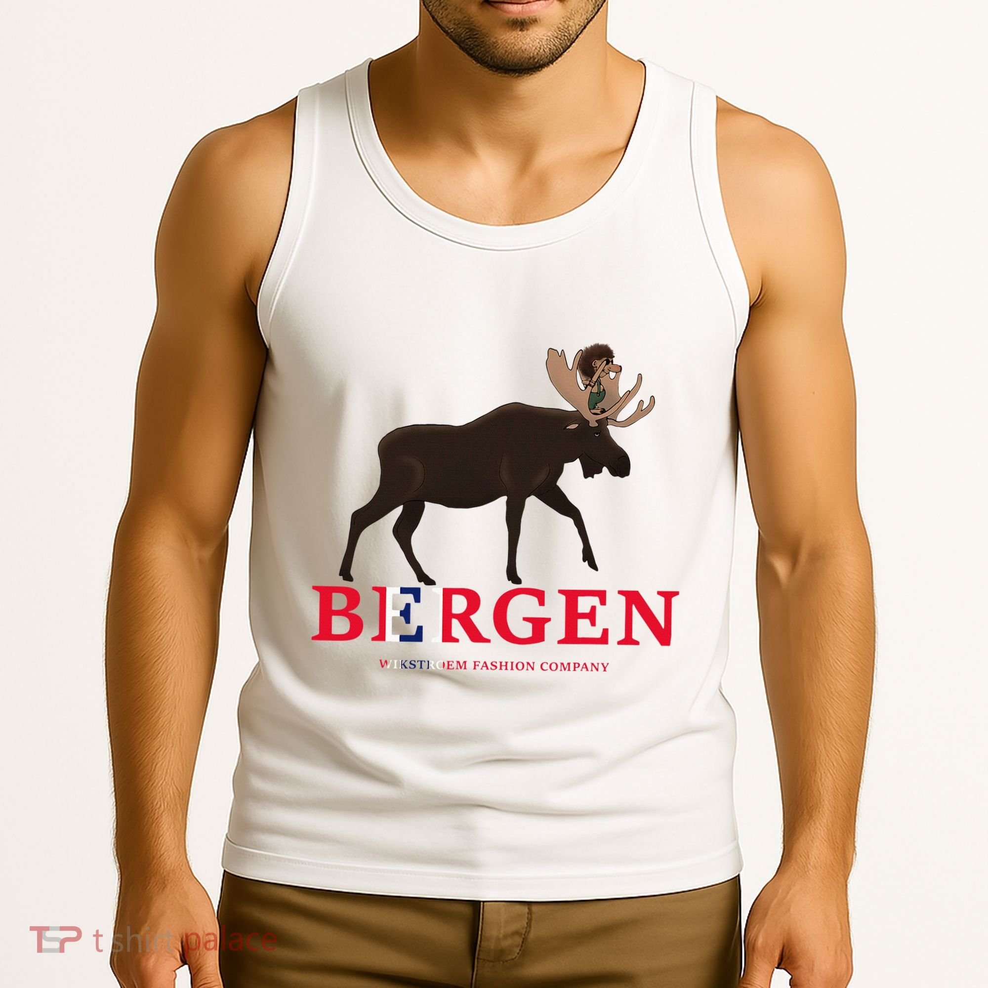 Norway Elk Troll Myths Flag Mountain Travel Tank Top