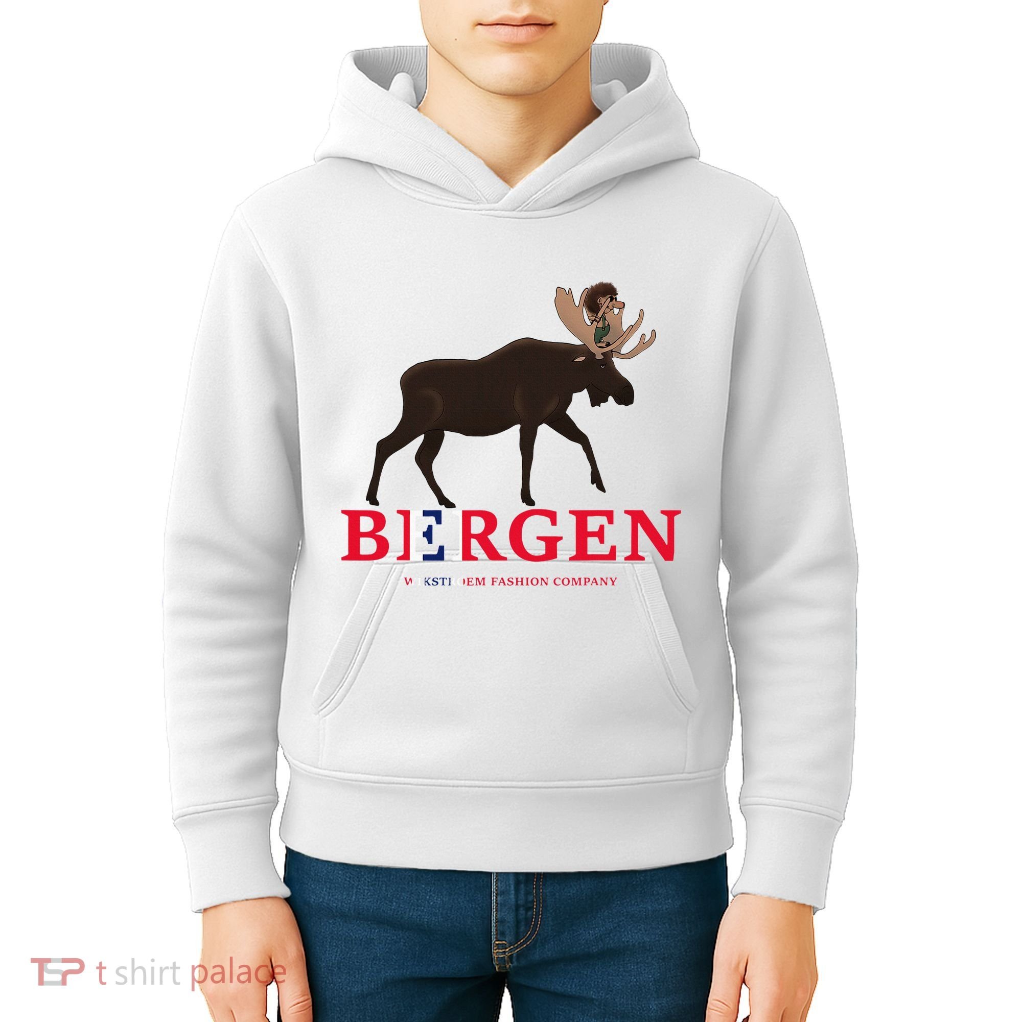 Norway Elk Troll Myths Flag Mountain Travel Kids Hoodie