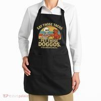 Nice Eat Those Tacos Pet Those Doggos #TacosWillfburts Skeleton Dog Apron thumb 2