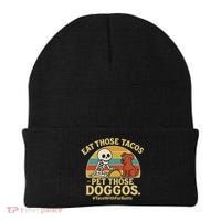 Nice Eat Those Tacos Pet Those Doggos #TacosWillfburts Skeleton Dog Beanie thumb 0