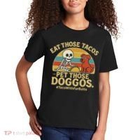 Nice Eat Those Tacos Pet Those Doggos #TacosWillfburts Skeleton Dog Kids T-Shirt thumb 2