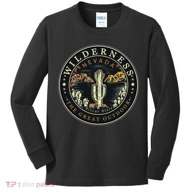 Nevada Wilderness Silver State Kids Long Sleeve Shirt