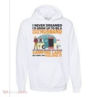 Never Dreamed I'd Grow Up To Be A Super Cool Camping Husband Comfort Colors Garment-Dyed Hooded Sweatshirt thumb 0