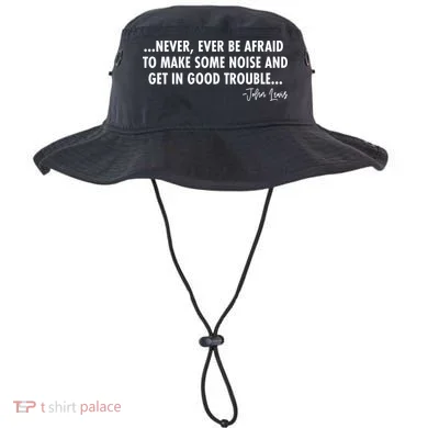 Never Ever Be Afraid John Lewis Quote Tribute Bucket Hat