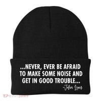 Never Ever Be Afraid John Lewis Quote Tribute Beanie thumb 0
