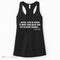 Never Ever Be Afraid John Lewis Quote Tribute Women's Tank Top thumb 0