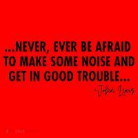 Never Ever Be Afraid John Lewis Quote Tribute Santa Hat thumb 1