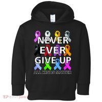 Never Ever Give Up All Kinds Matter Awareness Toddler Hoodie thumb 0