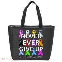 Never Ever Give Up All Kinds Matter Awareness Tote Bag thumb 0
