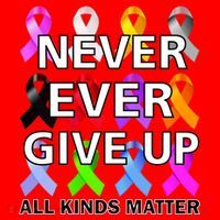 Never Ever Give Up All Kinds Matter Awareness Santa Hat thumb 1