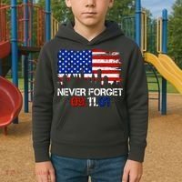 Never Forget 09.11.01 Kids Hoodie thumb 2