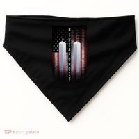 Never forget 9-11 Twin Towers American Flag USA-Made Doggie Bandana thumb 0