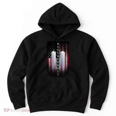 Never forget 9-11 Twin Towers American Flag Hoodie