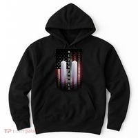 Never forget 9-11 Twin Towers American Flag Hoodie thumb 0