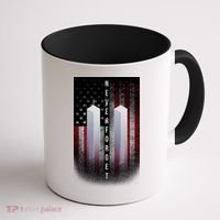 Never forget 9-11 Twin Towers American Flag Coffee Mug thumb 1