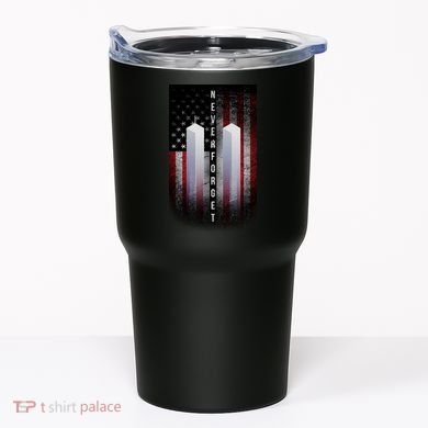Never forget 9-11 Twin Towers American Flag Tumbler