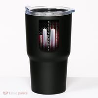 Never forget 9-11 Twin Towers American Flag Tumbler thumb 0