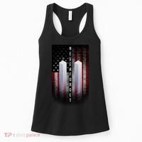 Never forget 9-11 Twin Towers American Flag Women's Tank Top thumb 0
