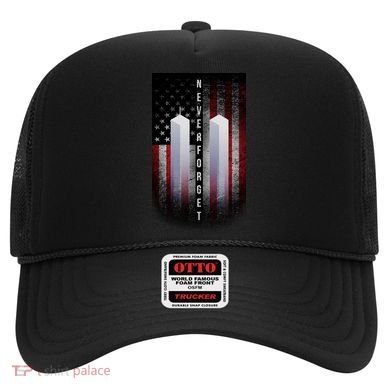 Never forget 9-11 Twin Towers American Flag Hat