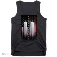 Never forget 9-11 Twin Towers American Flag Tank Top thumb 0