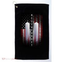 Never forget 9-11 Twin Towers American Flag Golf Towel thumb 0