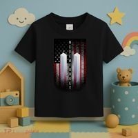 Never forget 9-11 Twin Towers American Flag Toddler T-Shirt thumb 3