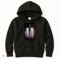 Never forget 9-11 Twin Towers American Flag Kids Hoodie thumb 0