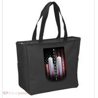 Never forget 9-11 Twin Towers American Flag Tote Bag thumb 2