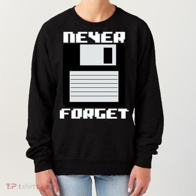 Never Forget Floppy Disc Retro Women's Sweatshirt