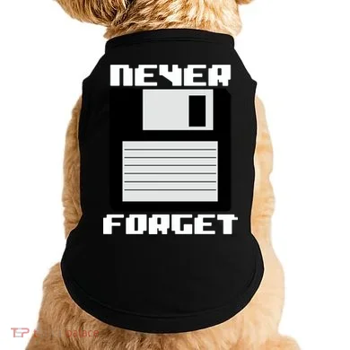 Never Forget Floppy Disc Retro Doggie Tank