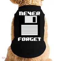Never Forget Floppy Disc Retro Doggie Tank thumb 0