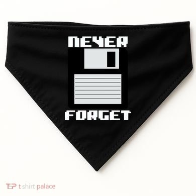Never Forget Floppy Disc Retro USA-Made Doggie Bandana