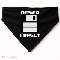 Never Forget Floppy Disc Retro USA-Made Doggie Bandana thumb 0