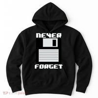 Never Forget Floppy Disc Retro Hoodie thumb 0