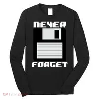 Never Forget Floppy Disc Retro Long Sleeve Shirt thumb 0