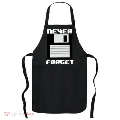 Never Forget Floppy Disc Retro Apron