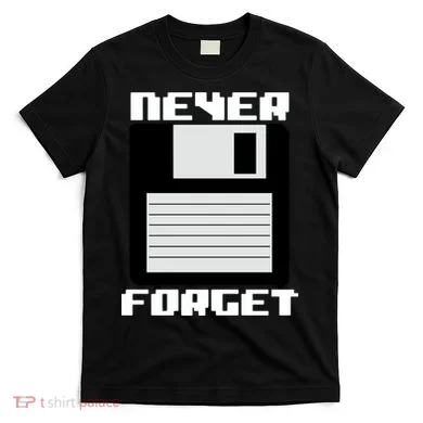 Never Forget Floppy Disc Retro T-Shirt