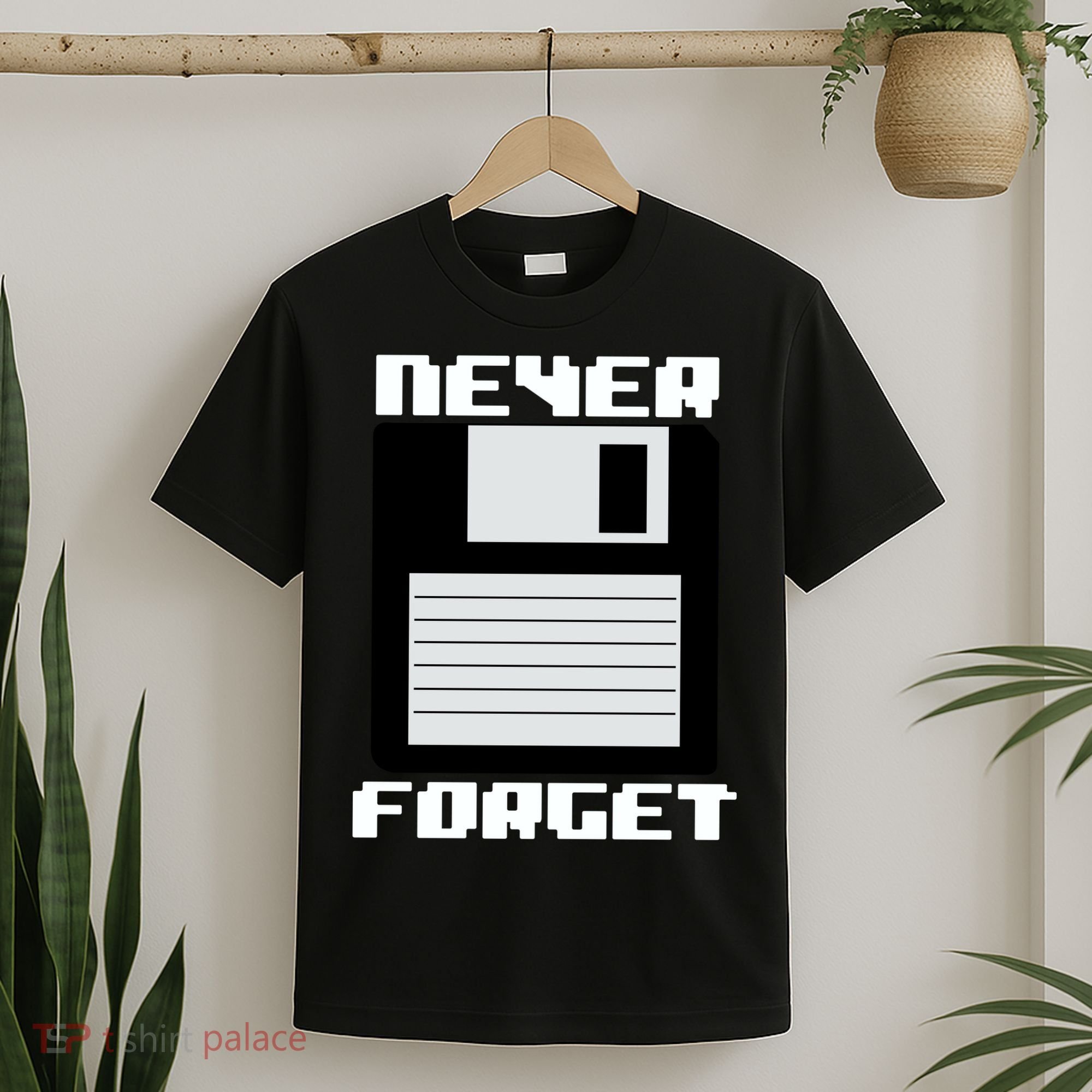 Never Forget Floppy Disc Retro T-Shirt