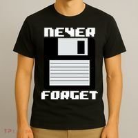 Never Forget Floppy Disc Retro T-Shirt thumb 3