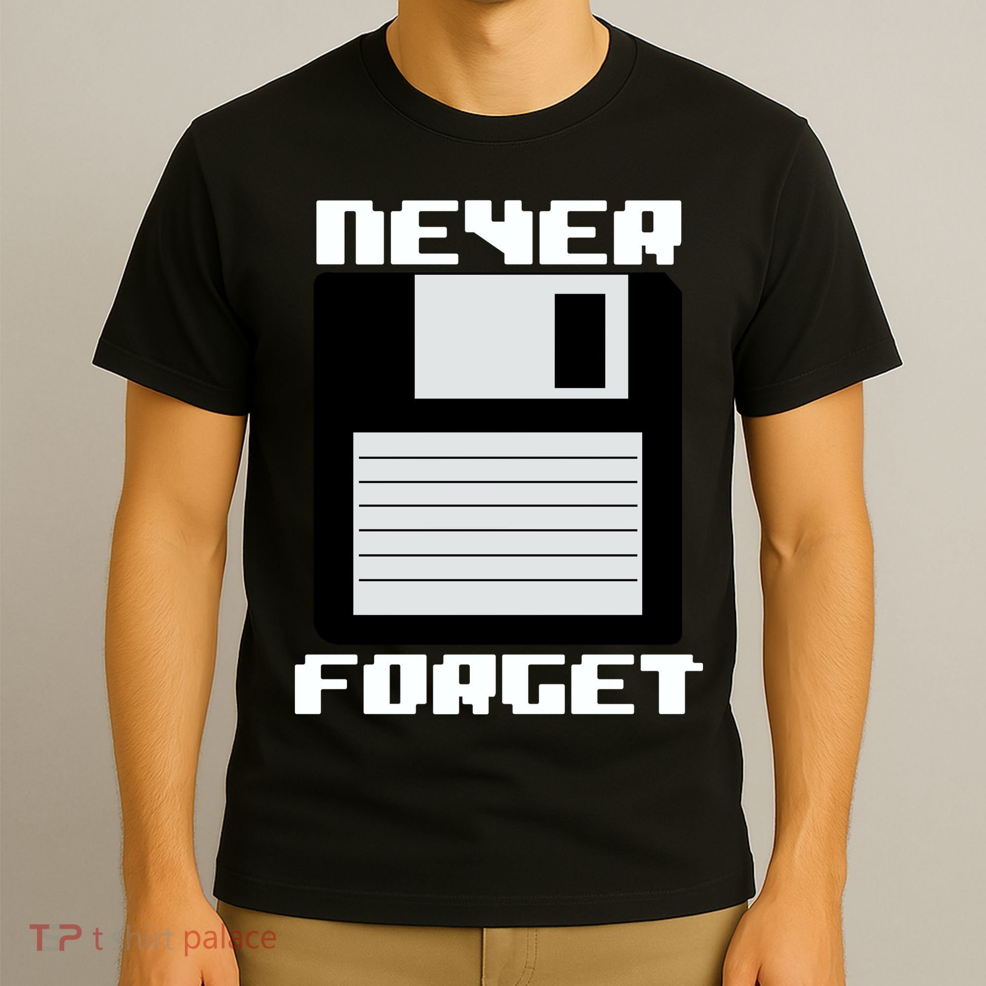 Never Forget Floppy Disc Retro T-Shirt