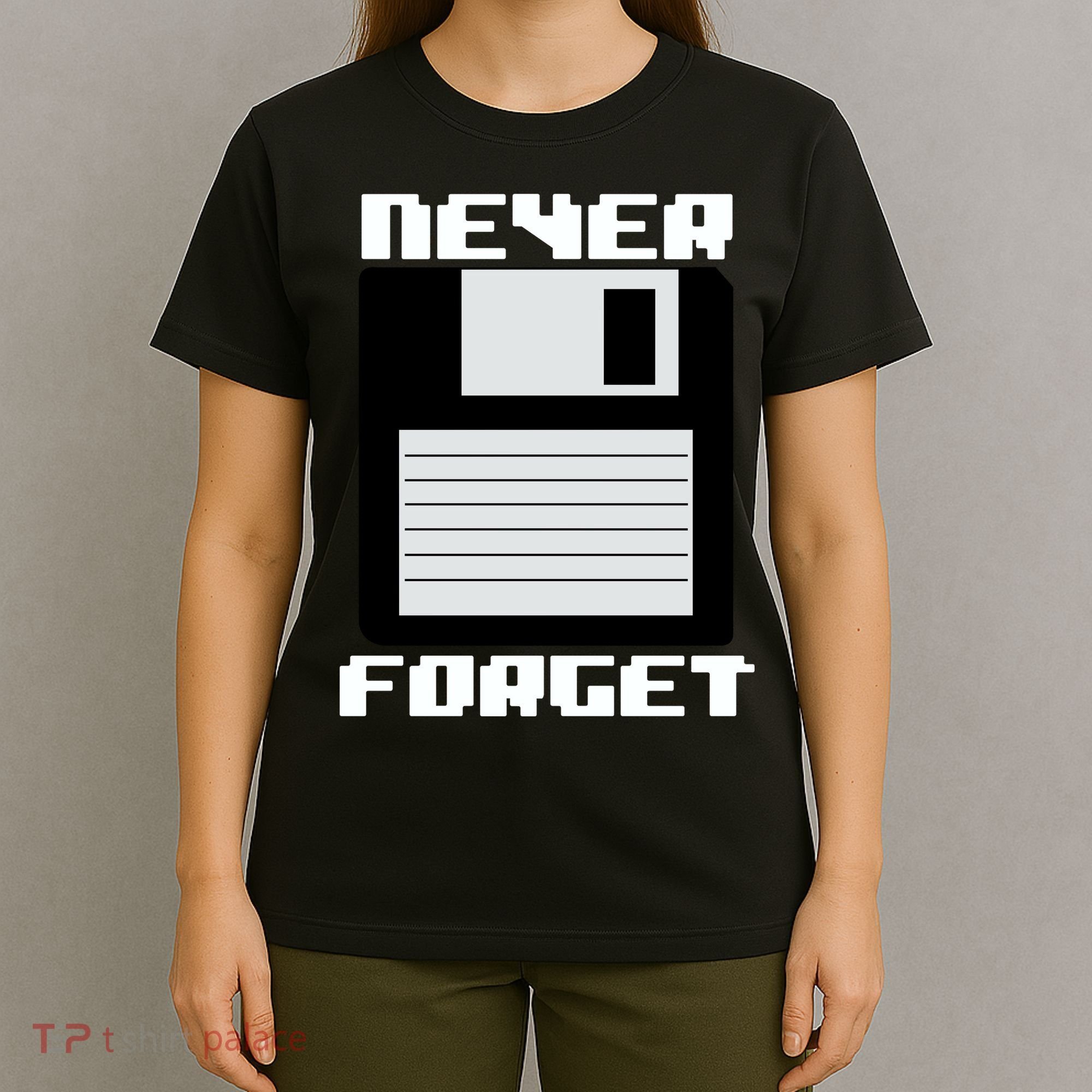 Never Forget Floppy Disc Retro T-Shirt