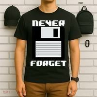 Never Forget Floppy Disc Retro T-Shirt thumb 6