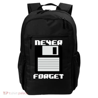 Never Forget Floppy Disc Retro Backpack