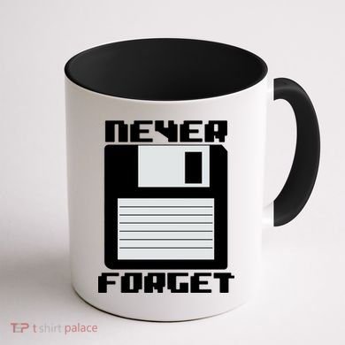Never Forget Floppy Disc Retro Coffee Mug back